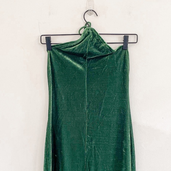 Reformation Nyla Velvet Dress Green XS - Picture 7 of 11